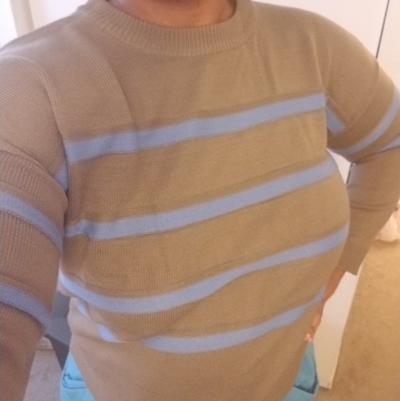 🆕Drop Shoulder Stripe Sweater - Picture 2 of 2